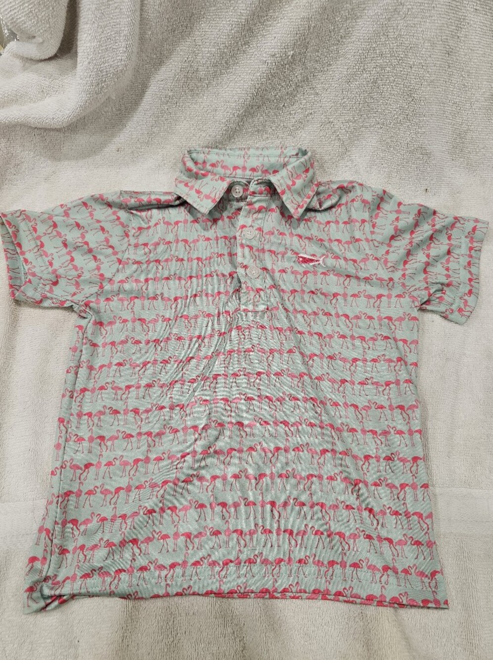 Kids Southern Lure Flamingo Polo Shirt 4Y - Picture 3 of 6